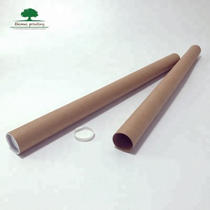 更便宜的价格批发定制打印海报管棕色纸工艺管硬纸与塑料盖航运管