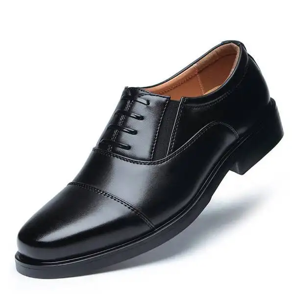 Zapatos de cuero de Pu suave para hombre, calzado informal Oxford para oficina y negocios, alta calidad, venta al por mayor