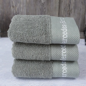 Custom Luxury Brand Gifts <strong>Towel</strong> Grey Dobby <strong>Towel</strong> Promotional With Embroidery logo - Product Image 3