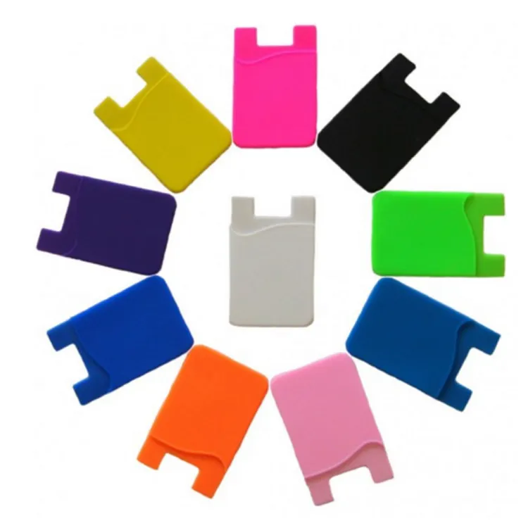 JESOY Mobile Back Silicone Card Holder 3m Sticker Wholesale Cell Phone Wallet
