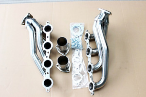 ส่วนหัวท่อร่วมไอเสียแบบไม่มีฝนตกสำหรับเครื่องยนต์ Chevy Silverado GMC Sierra Shorty HEADER Truck 1999-06 (4.8L, 5.3L) - Product Image 2