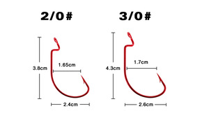 50Pcs/Box Wide Crank Fishing <strong>Hooks</strong> Carbon Steel Offset Fishhook <strong>3</strong>/0#-2# Bass Barbed Carp Fishing <strong>Hook</strong> for Soft Worm Lure Set