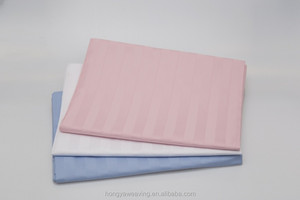 100% 纯棉300TC 3厘米缎面条纹酒店床上用品面料 - Product Image 2