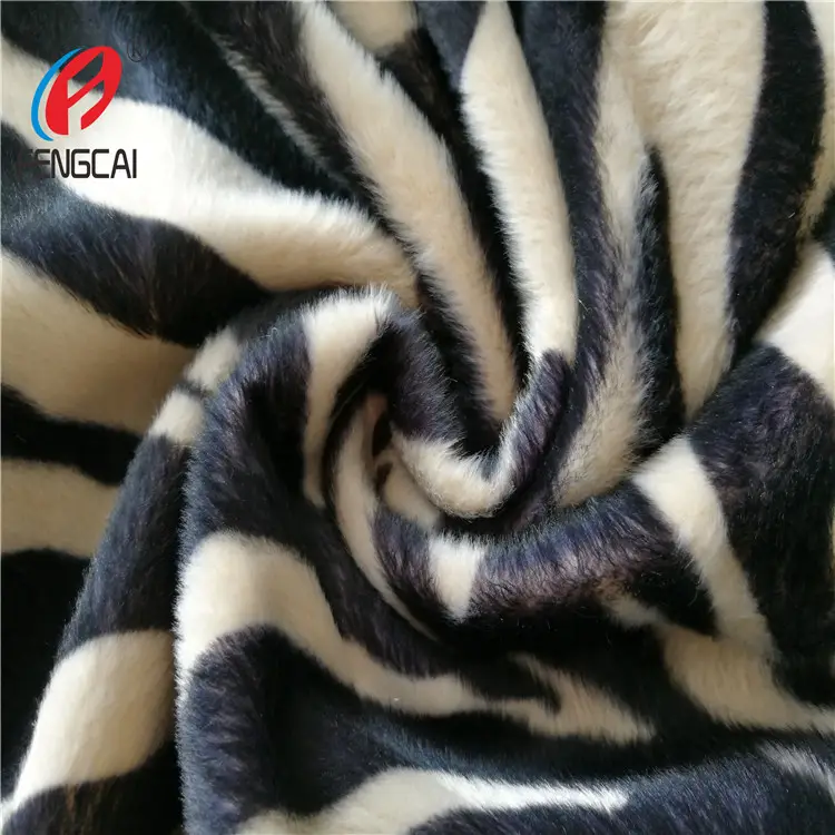 100% полиэстер с принтом зебры Micro Velboa/Бархатная плюшевая ткань диван домашний Текстиль оптом
