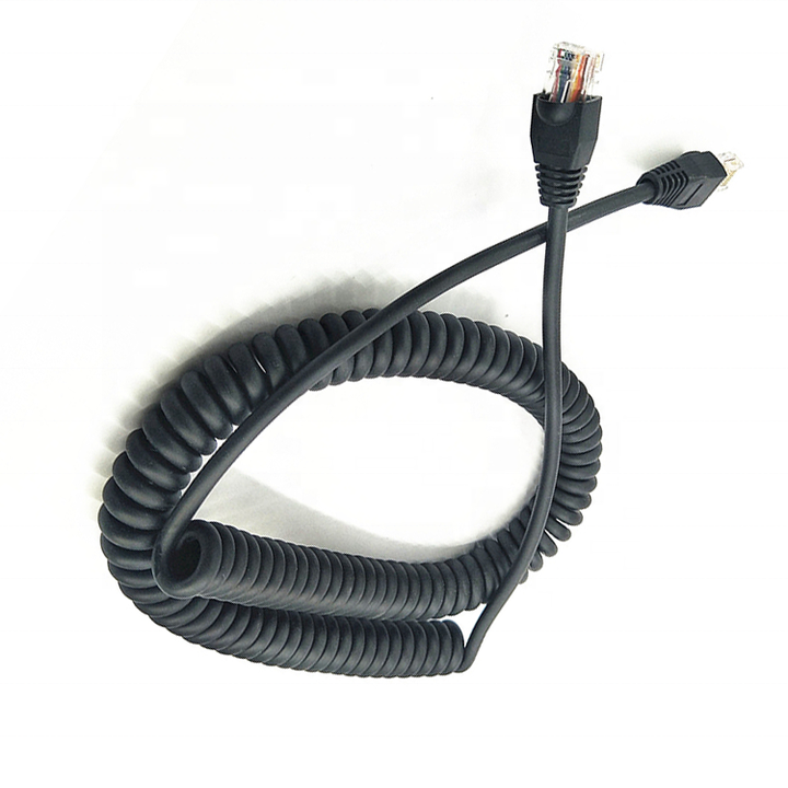OEM Cat5e Cat6 cat 7 UTP RJ45 Spiral Coiled Wire Cable Patch Network LAN Cord Cable