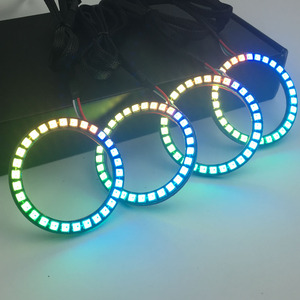Fabrika kaynağı 40-190mm RGB/akış/kovalayan LED yüzük Halo araba ışık far için yeni durum otomatik LED ışıkları - Product Image 5