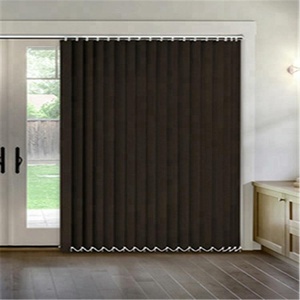 Fabric French <strong>Window</strong> 1 Set Motorized Smooth Open Close Sun Proof <strong>Soft</strong> Vertical Blind Electric Slat Blind Customize Size 89mm - Product Image 1