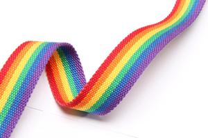 45MM Black of Width Rainbow Color Spun <strong>Polyester</strong> Nylon PP <strong>Polyester</strong> Twill Webbing <strong>Strap</strong> for Bag Belt Ribbon - Product Image 2