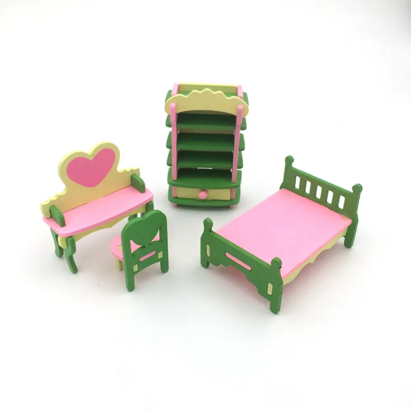 Divertido mini juguete de madera interesante miniatura casa de muñecas muebles
