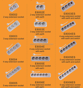 5 Gang <strong>Socket</strong> <strong>with</strong> Main <strong>Switch</strong> Schuko <strong>Switch</strong> <strong>Socket</strong> - Product Image 6