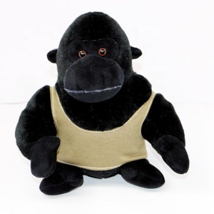 逼真的毛绒黑色黑猩猩玩具 peluche 猴子大猩猩玩具 - Product Image 1
