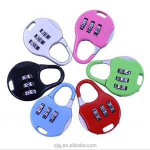 Bag <strong>Password</strong> Metal Material Mini Cute Lock Luggage Combination Padlock with 3 <strong>Security</strong> <strong>Code</strong> - Product Image 1