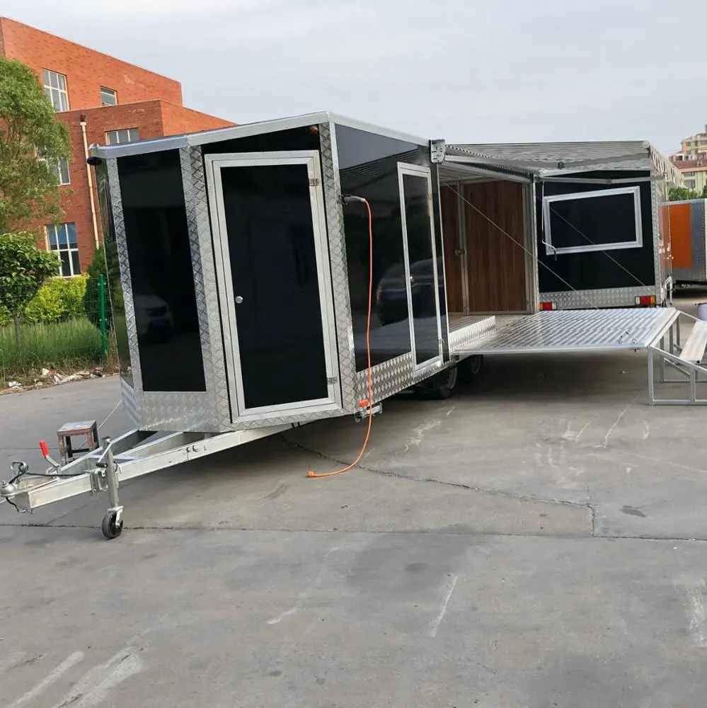 Aangepaste Outdoor Aluminium Mobiele Winkel Trailer Export Naar Australië