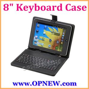 8&quot; <strong>Keyboard</strong> Leather Cover <strong>Case</strong> QWERTY USB/mini USB/Micro Bracket Bag <strong>for</strong> 8 Inch Tablet PC <strong>MID</strong> PDA Drop Shipping OPNEW Wholesale - Product Image 2