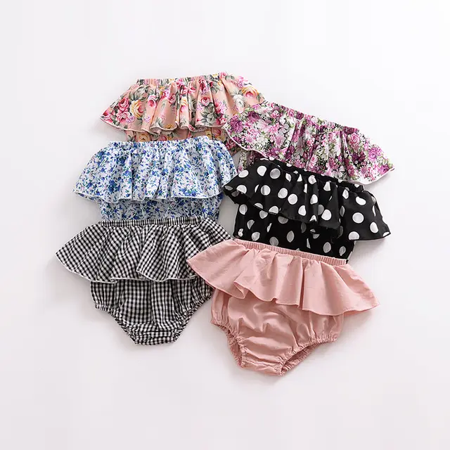 Baby Diapers Cover Newborn Shorts Baby Girls Ruffle Baby Bloomers