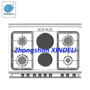 4 גז מבער + <span class=keywords><strong>2</strong></span> חשמלי buener משלוח עומד גז תנור עם תנור עם פיצה תנור