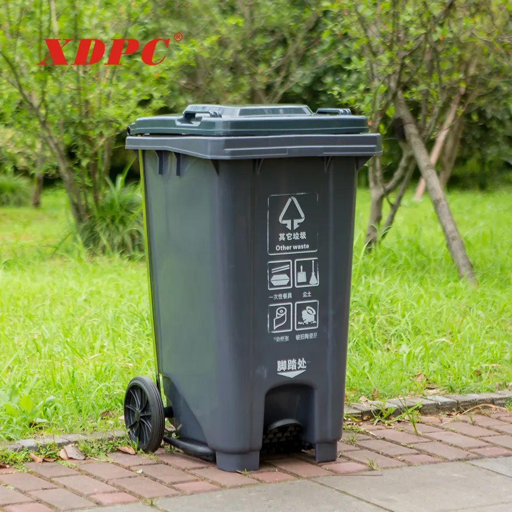 Lata de lixo 240 l 240 litros para uso externo, lata de lixo