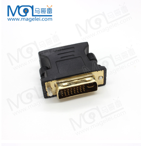 Adaptador DVI a VGA, DVI 24 + 5 macho a VGA hembra, tarjeta de vídeo, adaptador de pantalla