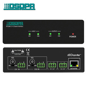 DSPPA Dante Network System 2x2 POE Dante terminal de interfaz de entrada y salida de audio - Product Image 1
