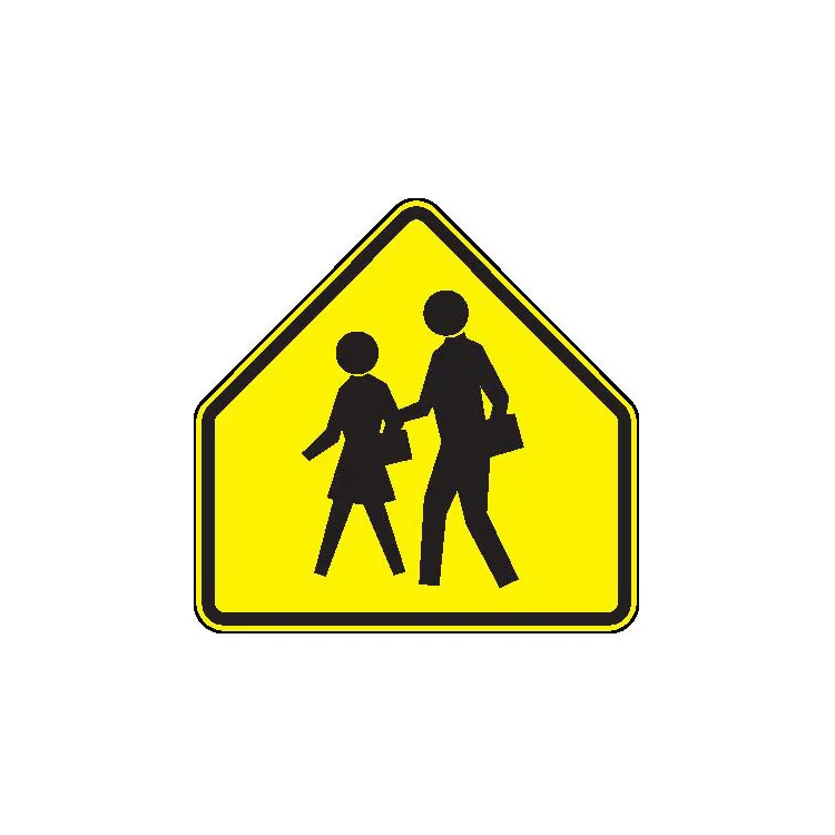 Señal de tráfico escolar de señal cerrada de carretera de granja