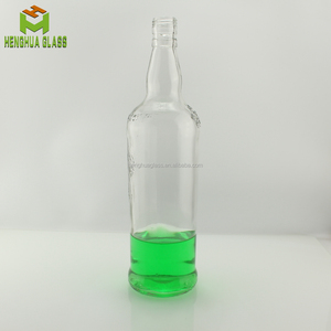 Custom 1000ml 1liter <strong>1l</strong> 32oz Glass Rum Bottle Flint <strong>Whisky</strong> Liquor Spirits Wine Liquid Glass Bottle Container with Screw Cap - Product Image 2