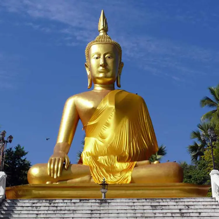 Artesanía de Metal de gran tamaño de la vida de Buda tailandés estatuas de bronce para venta