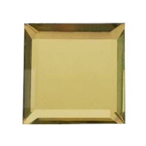 Piastrelle di mosaico di vetro a forma di diamante 8mm di spessore con specchio da parete in oro moderno con motivi quadrati decorazioni per Hotel progetti di progettazione grafica