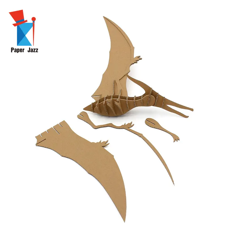 3D carta di puzzle ambiente proteggere Cartone Animale 3D Geometrica Pterodactylus Del Mestiere animale di puzzle