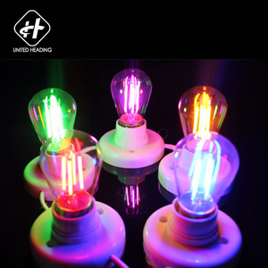 新しいデザインA60360度フィラメント<span class=keywords><strong>LED</strong></span>電球220v e26 e27 4w 6w a60カラフルな<span class=keywords><strong>LED</strong></span>フィラメント電球