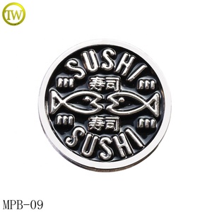Custom Round Shape Soft Enamel <strong>Badge</strong> Garment Accessory Metal logo Clips Emblem Fashion Pin Labels - Product Image 5