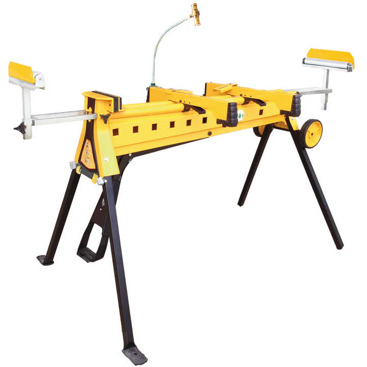 Super Jaws Horse Portable Clamping System,Heavy Duty Mobile Miter Saw Stand,folding Wood Bench with LED Worklight