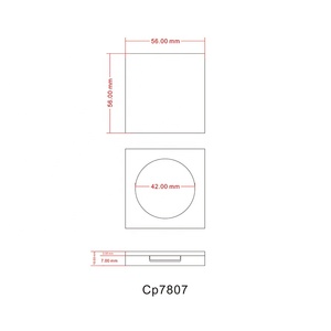 Fabrikgroßhandel transparente quadratische leere Make-up-Verpackung kompakter Plastikgehäuse-Rush-<span class=keywords><strong>Container</strong></span> für Rouge