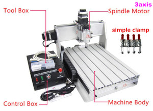 4axis <strong>CNC</strong> Router 3040 300W Spindle Desktop Woodworking Lathe Cutting Machine - Product Image 4