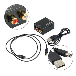 Adaptador convertidor de Audio Digital Coaxial Toslink, RCA Digital a analógico, negro - Product Image 4