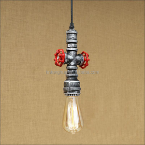 Vintage Industrial Pendant <strong>Light</strong> E27 Water Pipe Design Hanging <strong>Light</strong>