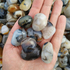 Wholesale Polished Semi Precious Crystal <strong>Agate</strong> Tumbled Stones Gray Crystal <strong>Agate</strong> Chips - Product Image 2