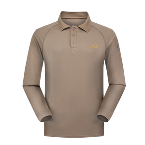 XINXING PO15 haki % 100% Polyester 220GSM nakış logosu toptan uzun kollu erkek tişört OEM Polo GÖMLEK