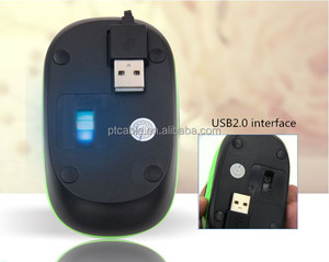 Mini Cabo USB Retrátil Scroll Wired Gaming Optical Mouse Mouse para Computador Portátil Gamer Área De Trabalho Home Office Use Acessórios de Computador