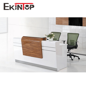 3人掛けジム理髪店フィットネスセンター赤い受付受付デスクの寸法 - Product Image 4