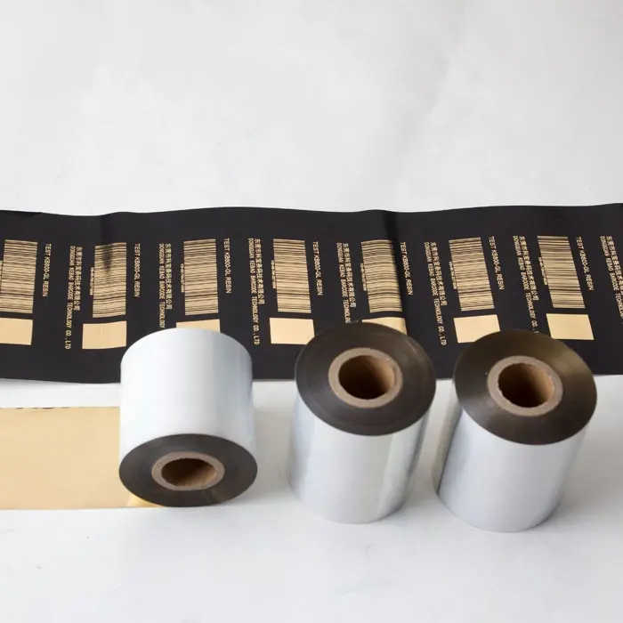 Goldfarben-Drucker band vom Typ Textilharz für den Druck von Satin pflege etiketten