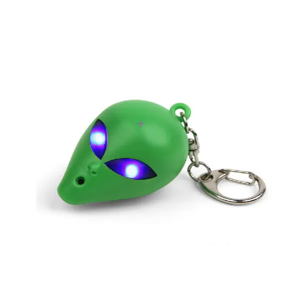 Verde alien 3D catena chiave del pvc