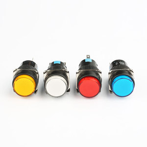 10mm 12mm 16mm led momentaneo dpdt 2no 2nc interruttore a pulsante a 8 pin - Product Image 4