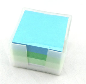 工厂定制印刷logo用塑料盒便笺立方体记事本纸注意立方体 - Product Image 1