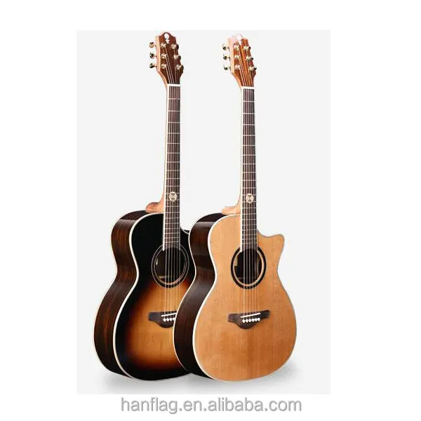 Solid Cedar tops 40 " Auditorium wood acoustic Guitar for folk / fingerplay