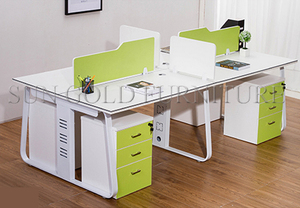 Cabina de partición de oficina abierta moderna, estación de trabajo para 4 personas - Product Image 6