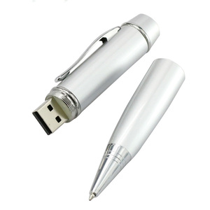 商务新学生礼品16GB金属圆珠笔u盘Pendrive定制标志<span class=keywords><strong>USB</strong></span> 2.0接口产品库存