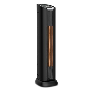 2-element 24&quot; <strong>Heater</strong> / Fan W/oscillation and Digital Display - <strong>Black</strong>