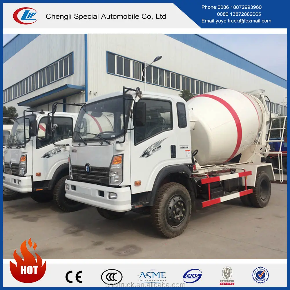 China sinotruk CDW 757B 4x2 drive type 6 wielen 5 cubic betonmixer vrachtwagens met best selling prijs