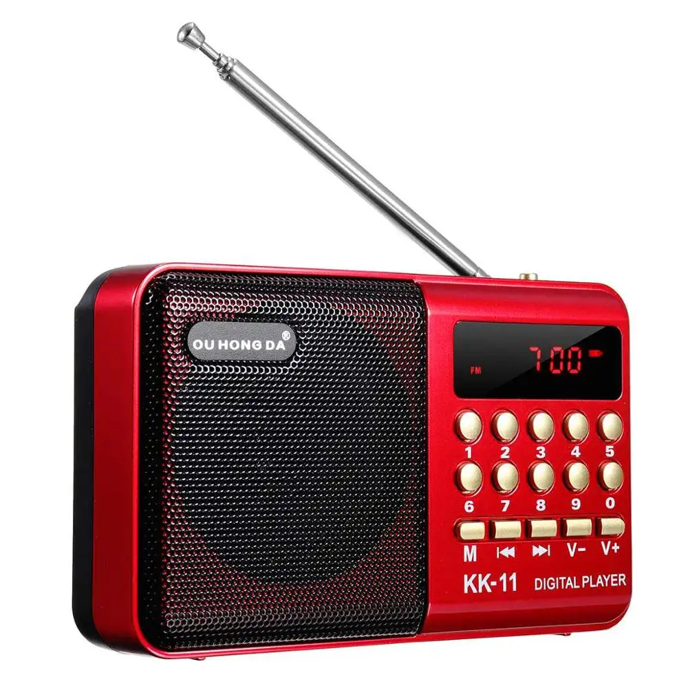 3W المحمولة TFT راديو سماعة موسيقية دعم FM MP3 شاحن يو اس بي 18650 بطارية