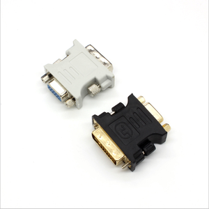 Adaptador DVI a VGA, DVI 24 + 5 macho a VGA hembra, tarjeta de vídeo, adaptador de pantalla